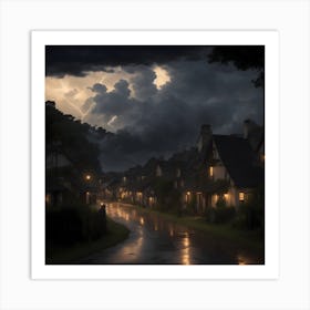 Dreamshaper V7 It Is The Beautiful Rural Village And The Black 0 (1) Art Print