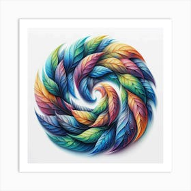 Spiral Of Feathers Art Print