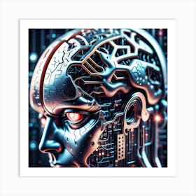 Cyborg Head 26 Art Print