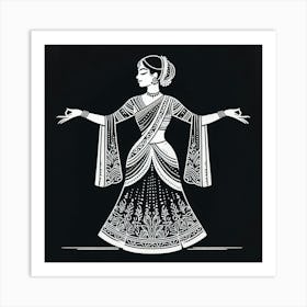 Amazing Paper cutting art works of Elegance Dancer Art Print