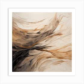 AI Gentle Mocha Mosaic Art Print