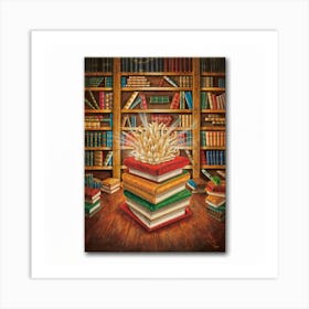 Infinite Knowledge Library print art and wall art Art Print