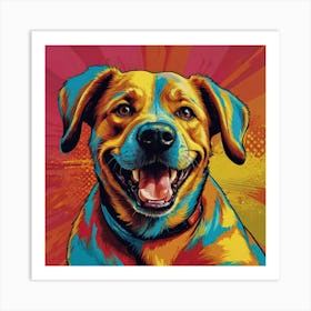 Happy Puppy Pop Art Art Print