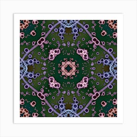 Abstract Pattern Spilled Watercolor Purple 2 Art Print