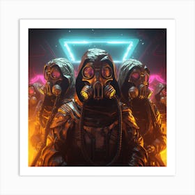 Gas Masks Art Print