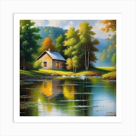 House By The Lake 4 Art Print