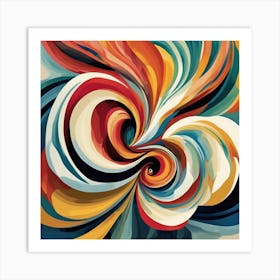 Georgia O'Keeffe inspired abstract composition 1 Art Print