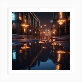 City At Night Art Print