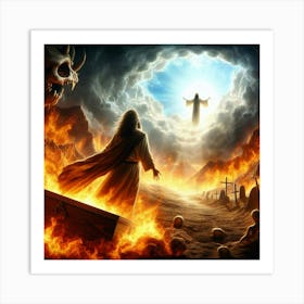 Jesus conquered Hell and the Grave Art Print