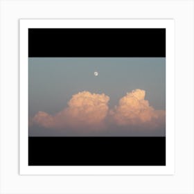 Moon Over Clouds Art Print