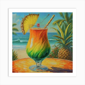 Tropical Drink Art Print