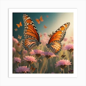Monarch Butterflies 1 Art Print