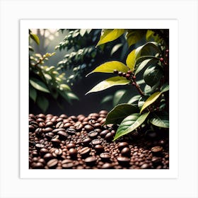 Coffee Beans In The Forest 10 Art Print