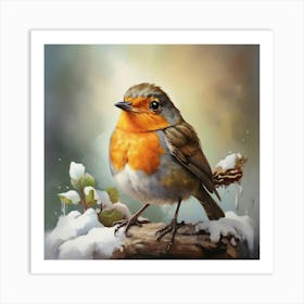 Robin Bird Art Print 0 Art Print