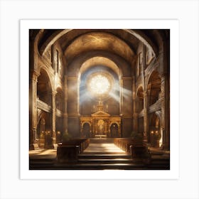 Interior Of A Church Art Print