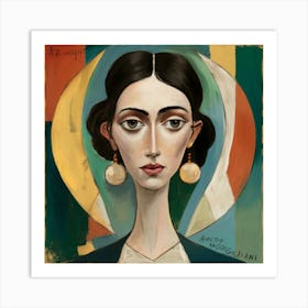 Contemporary Artwork Inspired By Amedeo Modigliani 2 Art Print