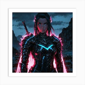 Default A Gracefully Fierce Anime Warrior Princess Her Intrica 1 Art Print