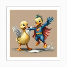 Ducky And Superman 1 Art Print