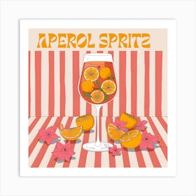 Aperol Spritz pink decorations Art Print