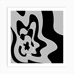 Abstract Black And White Painting Art Print