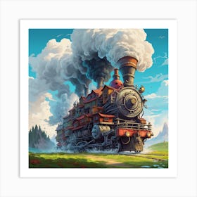 Steam Locomotive Art Print