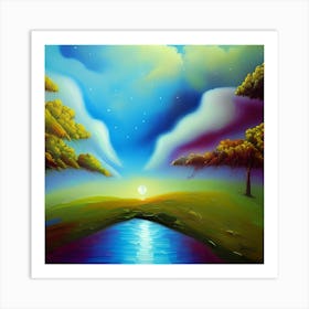 Otherworldly Landscape Art Print