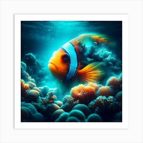 Clown Fish Underwater Art Print