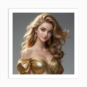 Golden Beauty Art Print