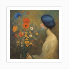 'Blue Flower' Art Print