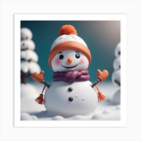 Snowman 5 Art Print