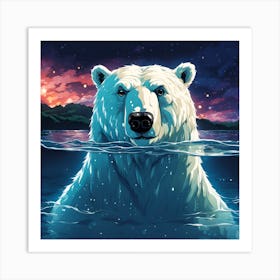 The Majestic Polar Bear Art Print