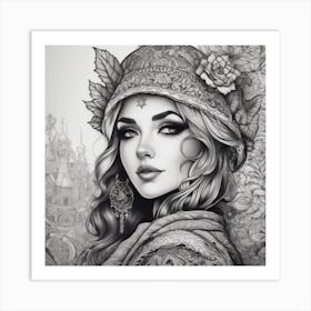 Fantasy Mrs. Clause Art Print