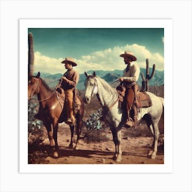 Cowboys In The Desert Art Print