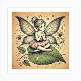 Tattoo Fairy 4 Art Print