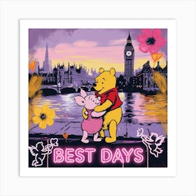 Winnie the Pooh - best days Art Print