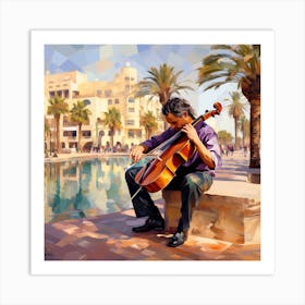 Cellist In The City Art Print