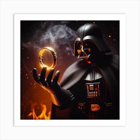 Darth Vader Finds The One Ring Star Wars Lord Of The Rings Art Print Art Print