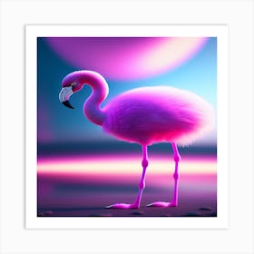 Pink Flamingo Art Print