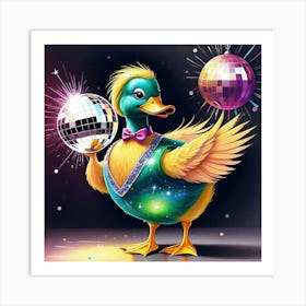 Disco Duck Art Print