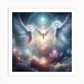 Angels In The Sky 6 Art Print