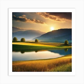 Sunset In The Countryside 46 Art Print