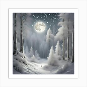 Silver Forest Art Print