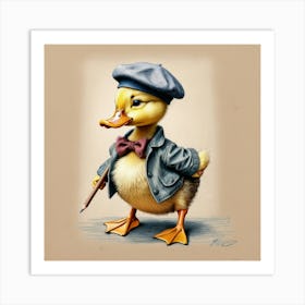 Duck In A Suit 33 Art Print