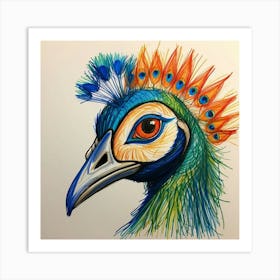 Peacock 55 Art Print