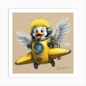 Scuba Duck Art Print