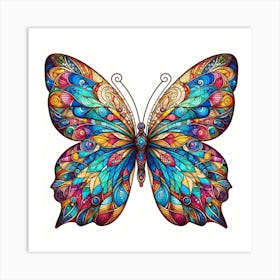 Geometric Art Butterfly 2 Art Print