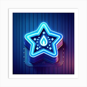 Neon Star 3 Art Print