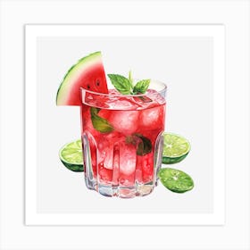 Watermelon Cocktail 7 Art Print