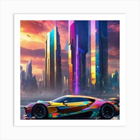 Futuristic Car 53 Art Print