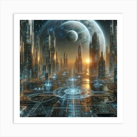 Futuristic City 11 Art Print